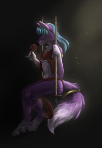 Rating: Safe Score: 0 Tags: 2013 absurd_res anthro barefoot biped black_nose blue_hair bottomwear breasts canid canine claws clothing colored darkness e621 feet female flower fluffy fluffy_tail fox fur hair hair_over_eyes hi_res holding_flower holding_object leg_markings loincloth long_hair mammal markings multicolored_body multicolored_fur mystivix navel pawpads paws plant purple_body purple_fur rope rose_(flower) runicnature shirt side_view sitting sniffing socks_(marking) solo swing tail topwear two_tone_body two_tone_fur User: bunchy7s