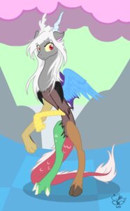 Rating: Safe Score: 0 Tags: 2012 absurd_res antlers blue_body blue_feathers chimera crossgender discord_(mlp) draconequus e621 feathered_wings feathers female feral friendship_is_magic hair hasbro hi_res horn makosushi membrane_(anatomy) membranous_wings mismatched_wings mtf_crossgender my_little_pony red_eyes scalie semi-anthro solo tail tail_tuft tuft wings User: bunchy7s