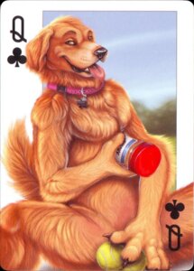 Rating: Questionable Score: 0 Tags: 5_fingers anthro balaa ball biped bird_dog black_nose blackteagan brown_body brown_eyes brown_fur canid canine canis card card_template claws clover_(plant) clubs_(suit) collar comic container day domestic_dog e621 fingers fur golden_retriever holding_object hunting_dog jar jewelry kennel_club looking_at_viewer male mammal nude open_mouth open_smile outside pendant plant playing_card playing_card_template queen_of_clubs retriever sitting sky smile solo spread_legs spreading suit_symbol tail tennis_ball tongue tongue_out User: bunchy7s