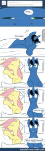Rating: Safe Score: 0 Tags: absurd_res bed blush cobalt_snow comic conditional_dnp dialogue digital_media_(artwork) duo e621 english_text equid equine fan_character feathered_wings feathers female feral fluttershy_(mlp) friendship_is_magic furniture hasbro hi_res horn hungover male mammal my_little_pony mythological_creature mythological_equine mythology nude on_bed pegasus text tumblr under_covers unicorn url wings yellow_body yellow_feathers User: bunchy7s