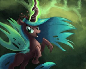 Rating: Safe Score: 0 Tags: 5:4 abstract_background arthropod changeling_(mlp) e621 fangs female feral friendship_is_magic green_eyes green_hair hair hasbro hi_res horn insect_wings long_hair looking_at_viewer magic my_little_pony quadruped queen_chrysalis_(mlp) ric-m simple_background solo tail teeth wings User: bunchy7s