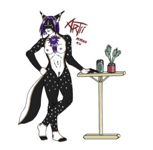 Rating: Explicit Score: 0 Tags: artiiluchs blue_lips can chest_tuft container e621 felid female fur furniture genitals hair holly_starflake hybrid lips mammal markings nipples nude plant plant_pot plantigrade potted_plant purple_hair simple_background solo table tail tuft vulva white_background yellow_eyes User: bunchy7s