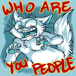Rating: Safe Score: 0 Tags: 1:1 2012 5_fingers ambiguous_gender anthro breaking_the_fourth_wall dialogue digital_media_(artwork) domestic_cat e621 english_text felid feline felis fingers fur lol_comments looking_at_viewer mammal open_mouth pawpads reaction_image simple_background solo spam_cat spamcat standing surprised tail teeth text tongue whiskers white_body white_fur User: bunchy7s