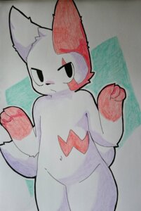 Rating: Safe Score: 0 Tags: ambiguous_gender anthro arms_above_head e621 fur generation_3_pokemon hi_res kuruitty looking_at_viewer markings nintendo pokemon pokemon_(species) red_markings simple_background solo white_background white_body white_fur zangoose User: bunchy7s