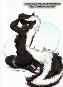 Rating: Questionable Score: 0 Tags: 2003 accessory anthro biped black_body black_fur blue_eyes breasts casual_nudity chest_tuft e621 feet female fur garter glance hair hindpaw kacey looking_back mammal mephitid nipples nude pawpads paws pepper_(kacey) pink_nipples pink_nose pink_pawpads pinup pose raised_arm sitting skunk solo striped_skunk tail tasteful_nudity text tuft url white_hair User: bunchy7s
