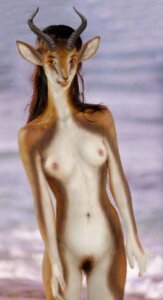 Rating: Questionable Score: 0 Tags: antelope anthro bovid breasts brown_body brown_fur brown_hair e621 female fur gazelle hair horn lake lakeside looking_at_viewer mammal nipples nude photo_manipulation photomorph portrait pubes silverfish_(artist) smile solo third-party_edit three-quarter_portrait water white_body white_fur User: bunchy7s