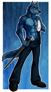Rating: Safe Score: 0 Tags: 2011 abs abstract_background absurd_res aluminemsiren anthro athletic biceps biped black_nose blue_background blue_body blue_fur blue_nipples blue_theme bottomwear cane canid canine canis clothed clothing digital_media_(artwork) e621 eyewear fangs footwear front_view full-length_portrait fur grin hi_res jacket looking_at_viewer male mammal monocle muscular muscular_anthro nipples open_mouth pants pecs portrait pose shirt shoes simple_background smile solo standing teeth tongue topless topwear trivol whiskers wolf yellow_eyes User: bunchy7s