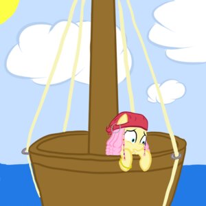 Rating: Safe Score: 0 Tags: 1:1 blue_eyes braided_hair clothing cloud crow's_nest detailed_background e621 equid equine female feral fluttershy_(mlp) friendship_is_magic hair hasbro hat headgear headwear horse jewelry kerchief mammal my_little_pony outside pink_hair pirate pony rope scared sky solo sun tanmansmantan toony water yellow_body User: bunchy7s