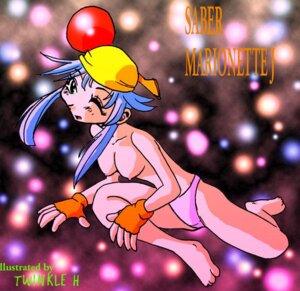 Rating: Explicit Score: 0 Tags: 1girls android bandana blue_hair breasts copyright_name english_text female fingerless_gloves gloves green_eyes light-skinned_female light_skin lime_(saber_j) long_hair nipples no_bra panties pink_panties rule34 saber_marionette_j solo topless twinkle_h wink User: bunchy7s
