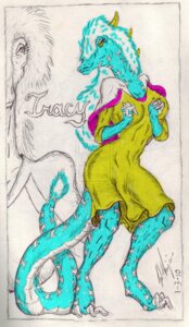 Rating: Safe Score: 0 Tags: clothing dinosaur dress e621 elguason female green_eyes hadrosaurid hi_res looking_at_viewer markings ornithischian ornithopod parasaurolophus prehistoric_species reptile scalie solo tail tracy User: bunchy7s