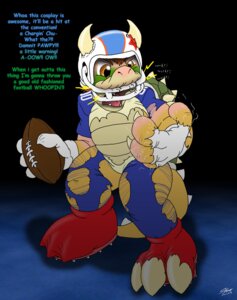 Rating: Safe Score: 0 Tags: 2013 american_football anthro armor ball bottomwear bowser catmonkshiro chargin'_chuck claws cleats clothing e621 english_text gloves gridiron_ball handwear headgear helmet hi_res holding_ball holding_object horn jersey koopa male mario_bros nintendo pants paws reptile scales scalie shirt snout solo spikes sport tail text topwear torn_clothing transformation User: bunchy7s Rating: Safe Score: 0 Tags: 2013 american_football anthro armor ball bottomwear bowser catmonkshiro chargin'_chuck claws cleats clothing e621 english_text gloves gridiron_ball handwear headgear helmet hi_res holding_ball holding_object horn jersey koopa male mario_bros nintendo pants paws reptile scales scalie shirt snout solo spikes sport tail text topwear torn_clothing transformation User: bunchy7s