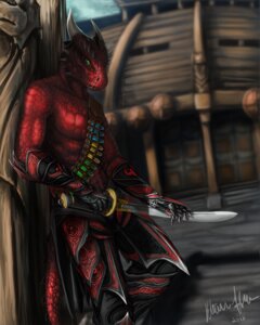 Rating: Safe Score: 0 Tags: 2012 4:5 abs anthro argonian armor belt bethesda_game_studios biceps big_muscles biped brun_(brunalli) clothed clothing detailed detailed_background detailed_scales dragon e621 fangs gauntlets gloves handwear hi_res horn leaning looking_at_viewer male melee_weapon microsoft muscular muscular_anthro muscular_male mythological_creature mythological_scalie mythology outside pecs potion purple_eyes red_body red_scales red_theme sabre_(weapon) scales scalie ship skyrim solo standing strap_across_chest sword tail tattoo teeth the_elder_scrolls tidmatiger topless unconvincing_armor vehicle vial warrior watercraft weapon User: bunchy7s