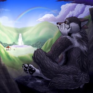 Rating: Safe Score: 0 Tags: 1:1 2007 aetherel anthro canid canine canis e621 farorenightclaw group hi_res male mammal nude outside raining sitting solo_focus wolf yellow_eyes User: bunchy7s