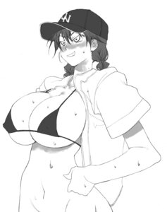 Rating: Questionable Score: 0 Tags: baseball_cap baseball_uniform bikini bottomless breasts cap erect_nipples female fuyube_rion hat huge_breasts maria_momoe momoe_maria monochrome nipples ookiku_furikabutte open_clothes open_shirt rule34 screencap shirt solo swimsuit uniform User: bunchy7s