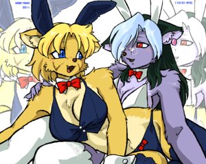 Rating: Questionable Score: 0 Tags: 2011 5:4 al_(ryou) anthro aria_(ryou) blowup_background blush breasts bunny_costume canid canine canis cleavage clothed clothing costume digital_media_(artwork) domestic_cat domestic_dog duo e621 eye_contact eyewear fake_ears fake_rabbit_ears felid feline felis female glasses hair kemono looking_at_another mammal oekaki playboy_bunny ryou shirt_collar shirt_cuffs simple_background skimpy User: bunchy7s