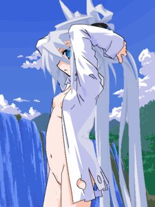 Rating: Questionable Score: 0 Tags: arms_behind_head arms_up belly blue_eyes female hands_in_hair long_hair mof naked_shirt navel no_panties oekaki open_clothes open_shirt original outdoors profile rule34 shirt silver_hair solo tied_hair twintails very_long_hair water waterfall User: bunchy7s