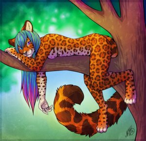 Rating: Questionable Score: 0 Tags: 2012 4_toes anthro between_legs biped blue_eyes branch breasts claws detailed_background e621 featureless_breasts feet felid female fur hair heterochromia in_tree jaguar leg_markings long_hair looking_at_viewer lying mammal markings multicolored_hair nature neotheta nude on_branch on_front orange_body orange_fur outside pantherine paws plant purple_eyes scenery shii_(shinigamiinochi) side_boob side_view smile socks_(marking) solo spots tail toes tree wood User: bunchy7s