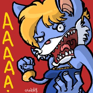 Rating: Safe Score: 0 Tags: 1:1 angry anthro bakasam blue_eyes canid canine digital_media_(artwork) e621 female fox gaping_mouth low_res mammal oekaki open_mouth solo uvula User: bunchy7s