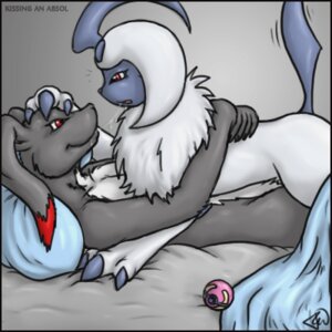 Rating: Questionable Score: 0 Tags: 1:1 absol after_kiss anthro anthro_on_feral bestiality black_border border duo e621 female feral forceswerwolf generation_3_pokemon hybrid interspecies kissing lagomorph leporid low_res male mammal mephitid nintendo pokemon pokemon_(species) pokephilia rabbit red_eyes skunk skunkhase skunny tail User: bunchy7s