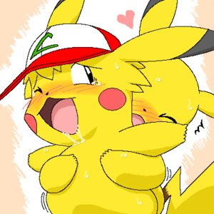 Rating: Questionable Score: 0 Tags: 1:1 ambiguous_gender ash's_pikachu ashchu black_eyes blonde_hair bodily_fluids clothing digital_media_(artwork) drooling duo e621 fur generation_1_pokemon hair hat hat_only headgear headgear_only headwear headwear_only low_res male mammal mostly_nude nintendo oekaki pasaran pikachu pokemon pokemon_(species) rodent saliva tail yellow_body yellow_fur User: bunchy7s