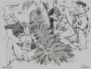 Rating: Explicit Score: 0 Tags: 2002 barney_rubble betty_rubble cheating female fred_flintstone hanna-barbera high_heels human julius_zimmerman male monochrome nipples pubic_hair rule34 straight the_flintstones wife_swap wilma_flintstone User: bunchy7s