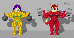 Rating: Questionable Score: 0 Tags: abs absurd_res anthro archie_comics barbell biceps big_muscles black_border border breasts canid canine duo e621 female fiona_fox fox herpestid hi_res huge_muscles kettlebell looking_at_viewer mammal mina_mongoose mongoose muscular muscular_female navel raydan77 sega smile sonic_the_hedgehog_(archie) sonic_the_hedgehog_(comics) sonic_the_hedgehog_(series) tail weights User: bunchy7s