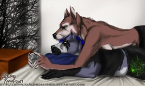 Rating: Safe Score: 0 Tags: 2011 american_pit_bull_terrier anthro bed bedroom brown_body brown_fur canid canine canis claws clothing coyote cropped_ears domestic_dog duo e621 electronics facial_piercing facial_scar female fur furniture game_boy_advance game_boy_family game_console gaming gee_(glowingraver) glowingraver glowy_(glowingraver) green_eyes hailstorm hair handheld_console hunting_dog lying male male/female mammal nintendo nose_piercing on_top piercing pit_bull playing_video_game scar terrier User: bunchy7s