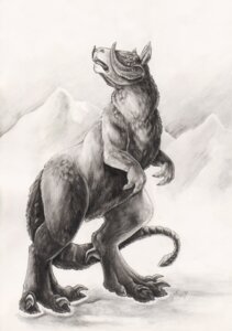 Rating: Safe Score: 0 Tags: ambiguous_gender biped digitigrade e621 feral full-length_portrait fur grey_body grey_fur horn monochrome mountain nelena open_mouth portrait shocked solo standing star_wars tail tauntaun traditional_media_(artwork) User: bunchy7s