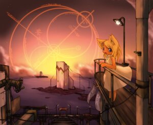 Rating: Safe Score: 0 Tags: anthro blonde_hair blue_eyes building canid canine clothing cloud detailed_background dress e621 female fox fur hair looking_at_viewer mammal open_mouth orange_body orange_fur outside sky solo sunset tan_dress visark User: bunchy7s
