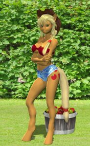 Rating: Questionable Score: 0 Tags: 3d_(artwork) anthro anthrofied apple applejack_(mlp) blonde_hair blue_eyes bottomwear breasts clothed clothing cutie_mark digital_media_(artwork) e621 earth_pony equid equine female food friendship_is_magic fruit hair hasbro hat headgear headwear hooves horse mammal my_little_pony plant pony shadowblade316 shorts skimpy solo tail User: bunchy7s