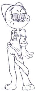 Rating: Explicit Score: 0 Tags: anthro bare_shoulders barefoot biped black_and_white bottomless breasts cartoon_network clothed clothing domestic_cat e621 fangs feet felid feline felis female genitals graphite_(artwork) grin looking_at_viewer mammal monochrome nicole_watterson nipple_outline paws shirt shirt_logo simple_background sketch small_breasts smile solo standing taichao tail tail_around_leg teeth the_amazing_world_of_gumball topwear traditional_media_(artwork) vulva whiskers white_background User: bunchy7s