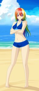 Rating: Safe Score: 0 Tags: absurd_res alternate_species big_breasts bikini breasts clothing e621 female friendship_is_magic hair hasbro hi_res human humanized looking_at_viewer mammal multicolored_hair my_little_pony not_furry rainbow_dash_(mlp) rainbow_hair smile solo swimwear two-piece_swimsuit zantyarz User: bunchy7s