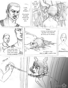 Rating: Explicit Score: 0 Tags: 5_fingers agentagnes alternating_focus base_three_layout bdsm black_and_white blockage_(layout) bondage bound chain chain_leash clothed clothing collar comic cuff_(restraint) death dialogue dominant dominant_male e621 english_text eyes_closed fingers front_view frown group horizontal_blockage horizontal_staggering horn human humanoid leash leash_pull leashed_collar lying male male/male mammal marci monochrome multiple_scenes not_furry on_front rear_view restraints shackled shackles shoulder_blades six_frame_image sketch slave speech_bubble staggering_(layout) submissive submissive_male text three-quarter_view three_row_layout topless User: bunchy7s