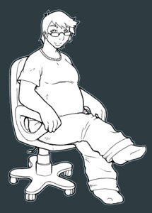 Rating: Safe Score: 0 Tags: 7-car-pileup bottomwear chair clothed clothing e621 eyewear footwear furniture glasses hair human legwear looking_at_viewer male mammal not_furry pants shirt sitting slightly_chubby smile socks solo topwear transformation User: bunchy7s