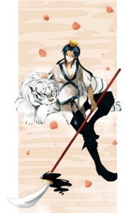 Rating: Safe Score: 0 Tags: asian_clothing black_hair boots chinese_clothing clothed clothing duo e621 east_asian_clothing felid footwear guandao hair hanfu hi_res human kyunyo labyrinth long_hair magi:_the_labyrinth_of_magic magic male mammal melee_weapon naginata not_furry_focus pantherine polearm ren_hakuryuu shoes tiger weapon User: bunchy7s