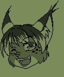 Rating: Safe Score: 0 Tags: black_and_green digital_media_(artwork) e621 ear_tuft female freckles front_view fur green_theme headshot_portrait inner_ear_fluff looking_at_viewer low_res monochrome nintendo nme22 one_eye_closed open_mouth pixel_(artwork) portrait remake restricted_palette solo third-party_edit tuft wink User: bunchy7s