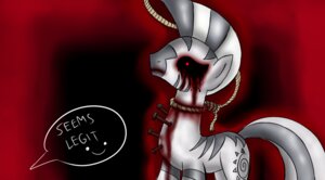Rating: Questionable Score: 0 Tags: blood bodily_fluids creepy death dialogue e621 english_text equid equine female feral friendship_is_magic gore hasbro imminent_hanging mammal my_little_pony nail nail_in_chest nailed nightmare_fuel noose red_eyes rope sawedoff-shotgun side_view smile solo speech_bubble stripes tail text undead wounded zebra zecora_(mlp) zombie User: bunchy7s