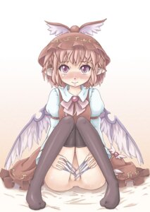 Rating: Explicit Score: 0 Tags: animal_ears black_legwear black_thighhighs blush brown_hair claws female fingernails hat hat_removed headwear_removed long_fingernails long_nails marujin mystia_lorelei nail_polish no_panties purple_eyes pussy rule34 short_hair sitting solo thighhighs touhou wings User: bunchy7s