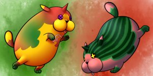 Rating: Safe Score: 0 Tags: 2:1 abstract_background ambiguous_gender conditional_dnp digital_media_(artwork) disney domestic_cat dream_eater duo e621 elemental_creature felid feline felis flora_fauna food food_creature fruit kingdom_hearts living_fruit living_watermelon mammal mango_(fruit) mangonyan melon melon_fur meloncat melonyan meow_wow plant purple_eyes ratte simple_background spirit_dream_eater square_enix tongue watermelon yellow_eyes User: bunchy7s