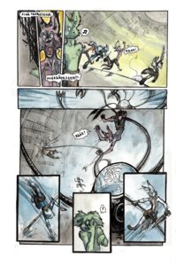 Rating: Safe Score: 0 Tags: anthro biped canid canine clothed clothing comic dialogue e621 female fight finnish_text fox fur green_body green_fur group lagomorph leporid male mammal minna_sundberg open_mouth pahistenlistijat rabbit robotic_tentacles running speech_bubble tail text topless translated unavailable_at_source yelling User: bunchy7s