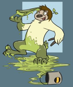 Rating: Safe Score: 0 Tags: 3_toes black_claws black_nose claws e621 feet fur green_eyes green_goo green_hair greensloth hair lagomorph leaf leaf_hair leporid male mammal mid_transformation open_mouth paint paint_can pilosan plant plant_hair pseudo_hair rabbit simple_background slime_on_ground sloth smile solo species_transformation tan_body tan_fur toes transformation xenarthran User: bunchy7s