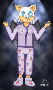 Rating: Safe Score: 0 Tags: anthro bat clothing e621 female footwear hi_res mammal mjponso pajamas rouge_the_bat sega shoes slippers solo sonic_the_hedgehog_(series) unknown_artist User: bunchy7s