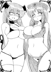 Rating: Questionable Score: 0 Tags: 2d 2girls bat_wings bikini braid breasts bursting_breasts censored cleavage crotchless_clothes curvy demon demon_tail erect_nipples fat_mons female female_only hat head_wings heart hong_meiling huge_breasts koakuma large_breasts long_hair looking_at_viewer micro_bikini monochrome mound_of_venus multiple_females multiple_girls nipples no_bra no_panties novelty_censor okiraku_nikku open_mouth pointless_censoring pussy skindentation smile smiling_at_viewer succubus swimsuit tail team_shanghai_alice the_embodiment_of_scarlet_devil touhou twin_braids underboob white_background wings User: bunchy7s