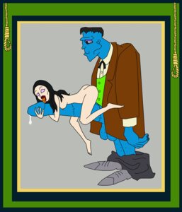 Rating: Explicit Score: 0 Tags: 1boy 1girls black_hair blue_body clothed clothed_male_nude_female enormous_penis eyes_closed female garrbatch-man huge_cock human larger_male licking licking_penis lurch_(addams_family) male morticia_addams noose pants_around_ankles penis penis_hug precum rule34 size_difference smaller_female stitches suit the_addams_family tongue tongue_out User: bunchy7s