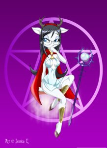 Rating: Questionable Score: 0 Tags: accessory anthro antlers armor black_hair bone breasts cleavage cleavage_cutout cloak clothed clothing cutout deer digital_media_(artwork) dress e621 eyewear female full-length_portrait glasses greaves hair hair_accessory hairband hand_on_chin hooves horn magic mammal matypup melee_weapon nipple_outline nipples occult_symbol pentacle pentagram polearm portrait purple_background simple_background skimpy skull slim solo staff symbol weapon User: bunchy7s