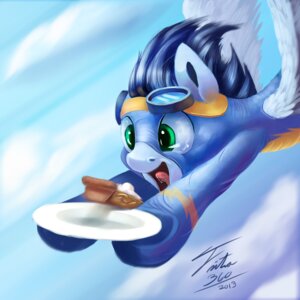 Rating: Safe Score: 0 Tags: 1:1 2013 blue_body blue_feathers blue_fur blue_hair bodily_fluids clothing cloud dessert e621 equid equine eyewear feathered_wings feathers flying food friendship_is_magic fur goggles green_eyes hair happy hasbro male mammal my_little_pony mythological_creature mythological_equine mythology outside pastry pegasus pie plate saliva skinsuit sky skyscape soarin_(mlp) solo tight_clothing tongue tsitra360 wings wonderbolts_(mlp) User: bunchy7s