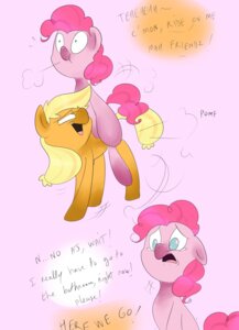Rating: Safe Score: 0 Tags: 2013 absurd_res applejack_(mlp) blonde_hair blue_eyes comic dialogue drunk duo e621 earth_pony english_text equid equine female feral friendship_is_magic fur green_eyes hair half-closed_eyes hasbro hi_res horse mammal my_little_pony narrowed_eyes omorashi orange_body orange_fur pink_body pink_fur pink_hair pinkie_pie_(mlp) pony sitting substance_intoxication text theponybox696 User: bunchy7s