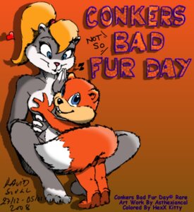 Rating: Questionable Score: 0 Tags: 2008 anthro asthexiancal berri black_nose blonde_hair blue_eyes breast_grab breasts buckteeth chipmunk conker conker's_bad_fur_day dipstick_tail duo e621 english_text feet female fur grey_body grey_fur grope ground_squirrel hair hand_on_breast heart_symbol hexxkitty hindpaw larger_female looking_at_viewer looking_back male mammal markings navel nude open_mouth orange_body orange_fur paws pink_nose ponytail rareware rodent sciurid size_difference smaller_male smile tail tail_markings teeth text toes tree_squirrel User: bunchy7s