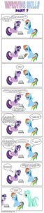 Rating: Safe Score: 0 Tags: absurd_res amber_eyes bcrich40 blue_body blue_feathers blue_fur book comic cutie_mark dialogue e621 english_text equid equine feathered_wings feathers female feral friendship_is_magic fur green_body green_fur group hair hasbro hi_res horn long_image looking_at_viewer lyra_heartstrings_(mlp) mammal multicolored_hair my_little_pony mythological_creature mythological_equine mythology paper pegasus purple_body purple_eyes purple_fur purple_hair quadruped rainbow_dash_(mlp) rainbow_hair simple_background tail tall_image text twilight_sparkle_(mlp) two_tone_hair unicorn url white_background wings User: bunchy7s