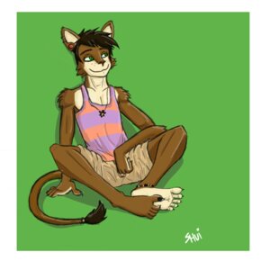 Rating: Questionable Score: 0 Tags: 1:1 5_toes anklet anthro barefoot biped bottomwear brown_body brown_fur brown_hair claws clothing e621 ear_piercing feet felid full-length_portrait fur green_eyes hair hindpaw humanoid_feet jewelry lazertooth lion male mammal pantherine pants paws pendant piercing plantigrade portrait shadow shirt shorts shui soles solo tan_body tan_bottomwear tan_clothing tan_fur tan_pants tank_top toes topwear User: bunchy7s
